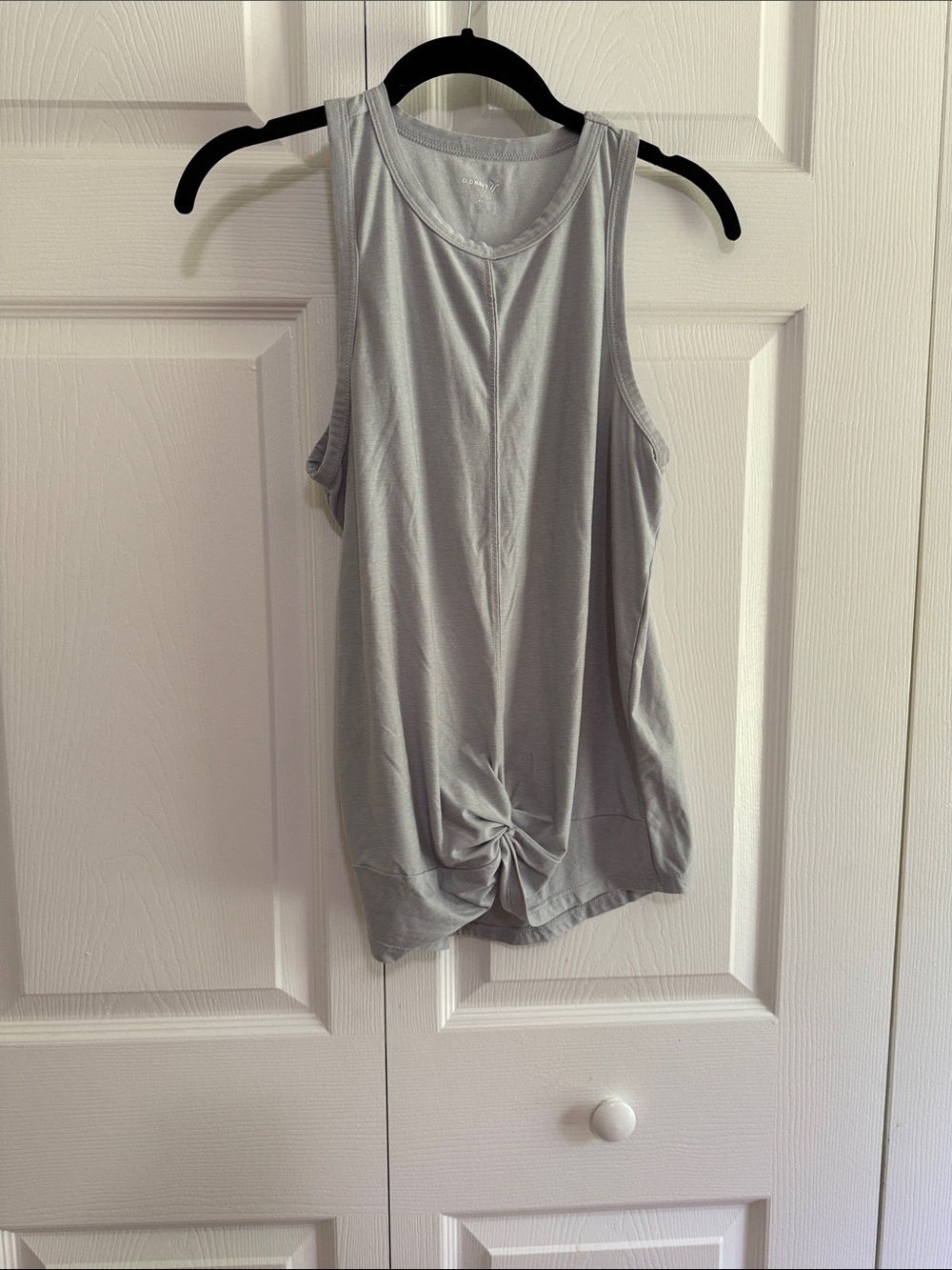 Old Navy Light Gray Knot-Front Sleeveless Tank Top
